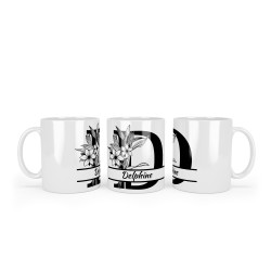 Mug Prénom avec Lettre Initiale en grand.