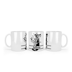 Mug Prénom avec Lettre Initiale en grand.