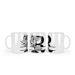 Mug Prénom avec Lettre Initiale en grand.