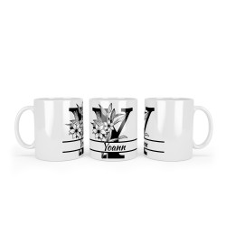 Mug Prénom avec Lettre Initiale en grand.