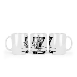 Mug Prénom avec Lettre Initiale en grand.