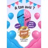 CARTE À GRATTER - RÉVÉLATION DU SEXE DU FUTUR BÉBÉ - GARÇON OU FILLE ? - GENDER REVEAL GIRL OR BOY ? - Modèle ballon